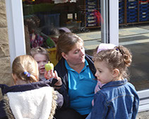 photo showing snack time and apples at Longscroft