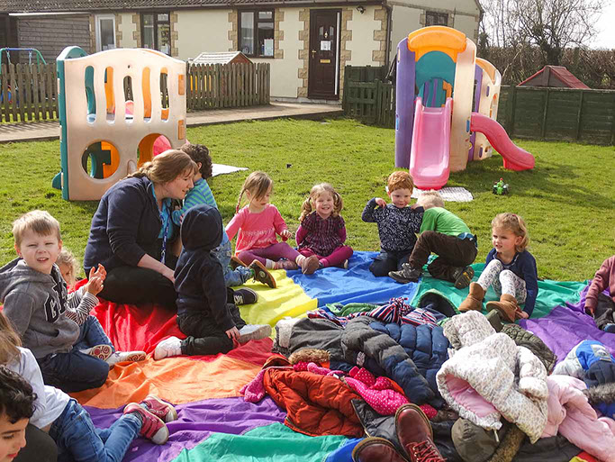 Photo showing outdoor playtime at longscroft