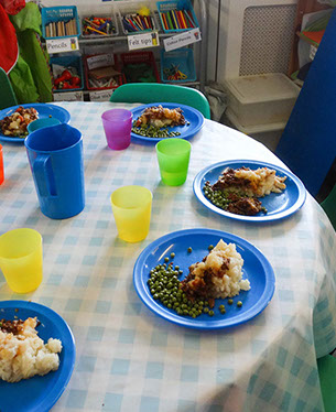 photo of lunch at Longscroft, cottage pie