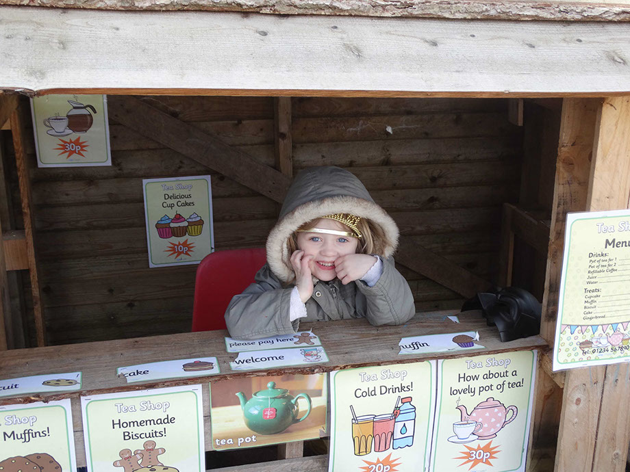 photo showing the outdoor play shop at Longscroft