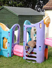 photo showing dragonflies reading in the garden at Longscroft
